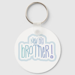 Blue Text New Big Brother Key Ring
