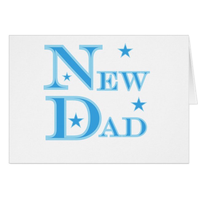 Blue Text New Dad (Front Horizontal)