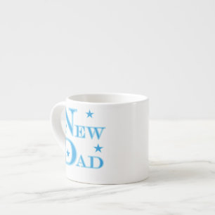 Blue Text New Dad Gifts Espresso Cup