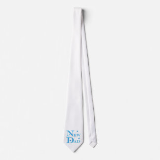 Blue Text New Dad Gifts Tie