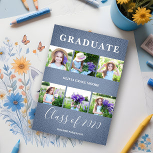 Blue Textile Pre-K Graduation Photo Session