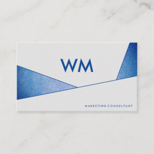 Blue Texture Modern Colour Blocks Business Card
