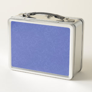 Blue textured pattern with swirling cloud metal lunch box