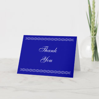 Blue Thank You Card