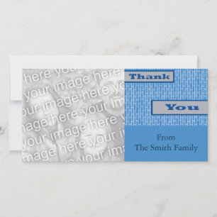 blue Thank You Card