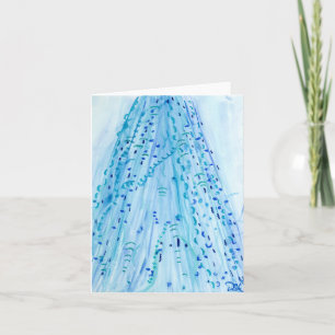 Blue Thank You Note Card