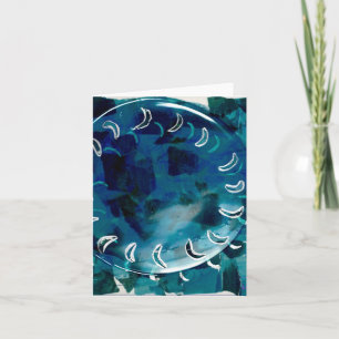 Blue Thank You Note Card