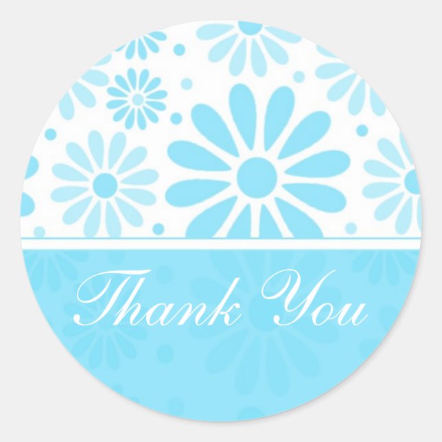 Blue Thank You Stickers (Front)