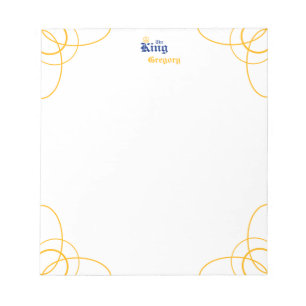Blue The King Notepad