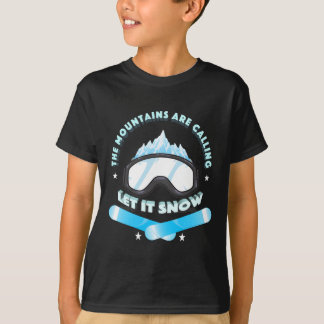 Blue The Mountains Are Calling Cool Novelty T-Shirt