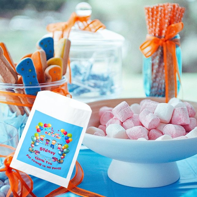 Blue Theme Birthday Thank You Favour Bags (Creator Uploaded)