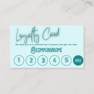 Blue Themed Loyalty Cards for Businesses