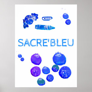 Blue Things Art Print