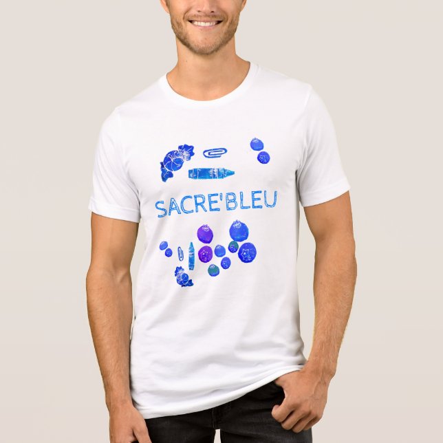 Blue Things Art Print Tri-Blend Shirt (Front)