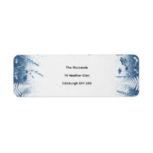 Blue Thistle Eucalyptus Wedding Label