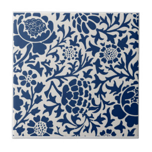 Blue Thistle Pattern European Style Tile