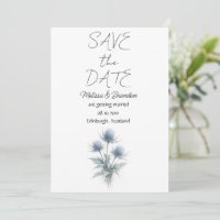 Blue Thistle Scottish Floral Elegant Wedding