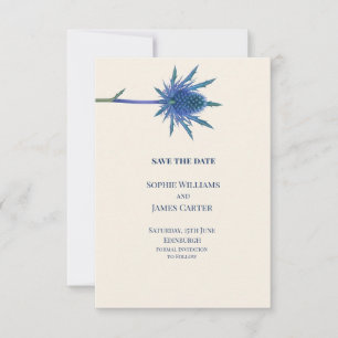 Blue Thistle Scottish Wedding Save The Date