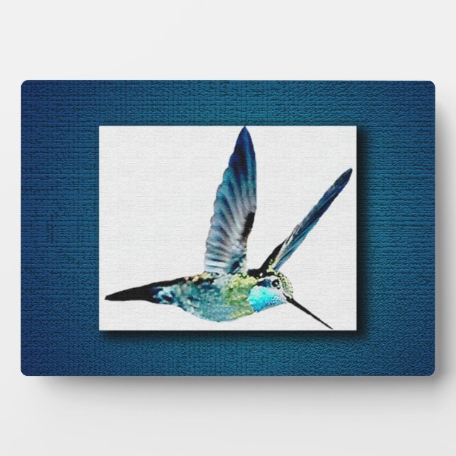 Blue Throated Hummingbird Plaque (Front)
