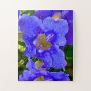 Blue Thunbergia Glory Jigsaw Puzzle