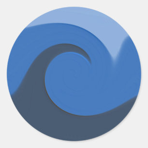 "Blue Tide" - Envelope Seal/Sticker Classic Round Sticker