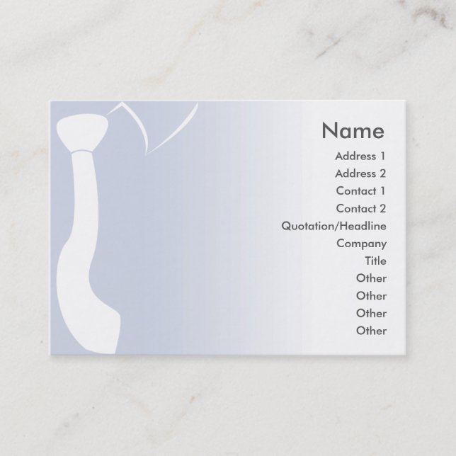 Blue Tie - Chubby Business Card (Front)