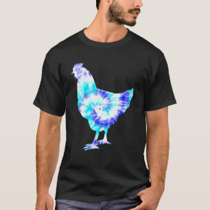 Blue Tie Dye Chicken Hippie Peace Animal Lover Men T-Shirt