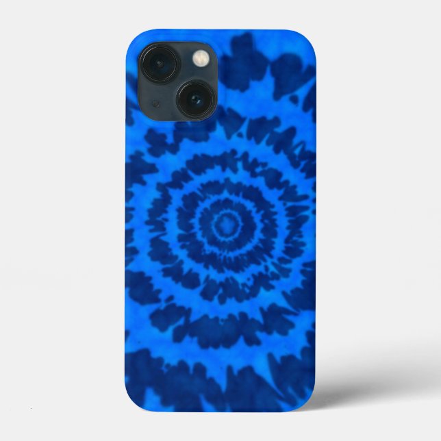 Blue Tie Dye iPhone Case (Back)