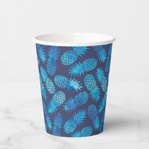 Blue Tie Dye Pineapples Paper Cups