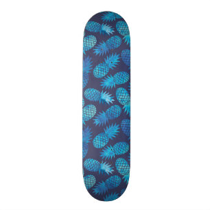 Blue Tie Dye Pineapples Skateboard