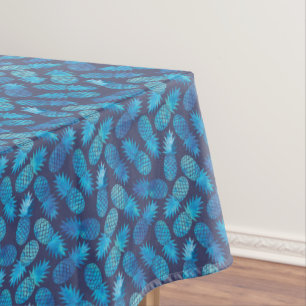 Blue Tie Dye Pineapples Tablecloth
