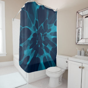 Blue Tie dye Shower Curtain