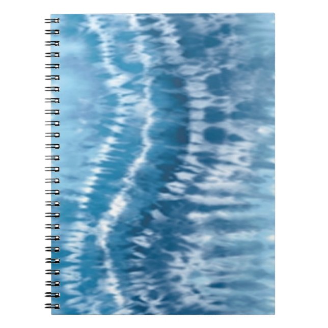 Blue Tie Dye Spiral Notebook (Front)