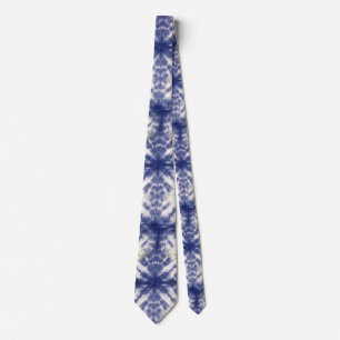 Blue tie dye tie