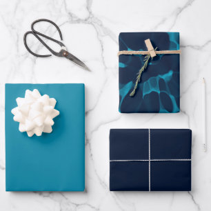 Blue Tie dye  Wrapping Paper Sheet