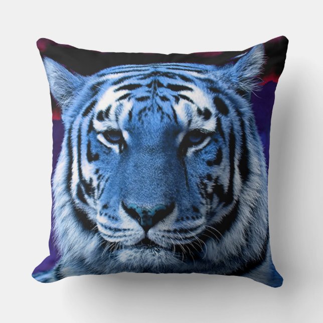 Blue Tiger Cushion (Front)