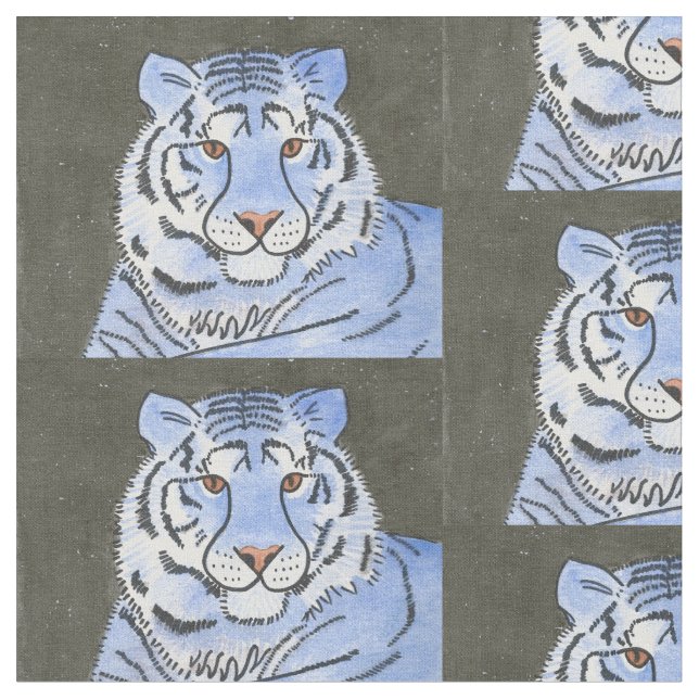 Blue Tiger Fabric (Close Up)