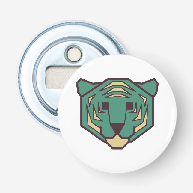 Blue Tiger Head Bottle Opener (Front)