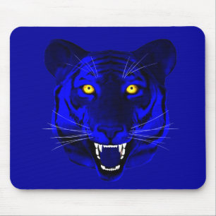 Blue Tiger Mouse Pad