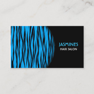 Blue Tiger Print Business Card