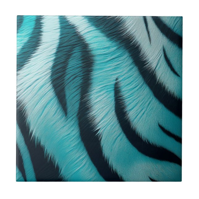Blue Tiger Stripe  Tile (Front)