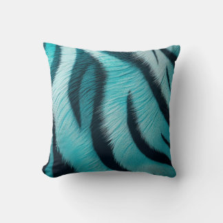 Blue Tiger Stripes Cushion