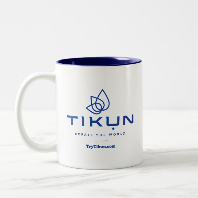 Blue Tikun Coffee Mug (Left)