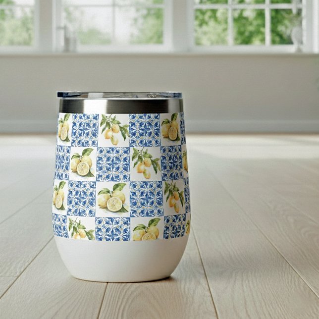Blue Tile French Country Lemon Pattern (Creator Uploaded)