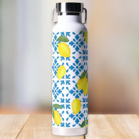 Blue Tile French Country Lemon Pattern