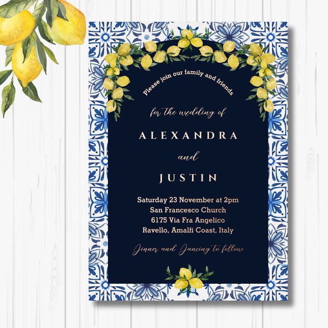 Blue Tile Italian Lemon Mediterranean Wedding (Creator Uploaded)