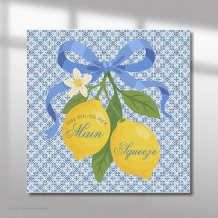 Blue Tile Mediterranean with Lemons Bridal Shower