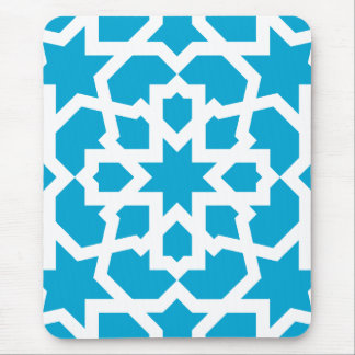 Blue tile of arabesque Moroccan and mosaic Mouse Pad