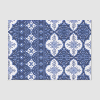 Blue Tile seamless design decoupage Tissue Paper