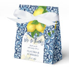 Blue tiles and lemon Amalfi Italian wedding thank